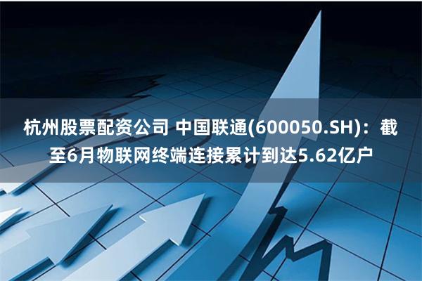 杭州股票配资公司 中国联通(600050.SH)：截至6月物联网终端连接累计到达5.62亿户