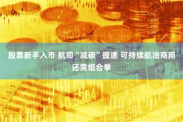 股票新手入市 航司“减碳”提速 可持续航油商用还需组合拳